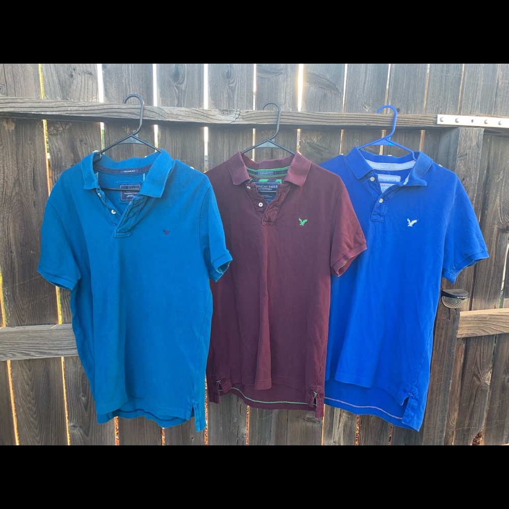MENS AMERICAN EAGLE POLO SHIRT LOT SIZE LARGE